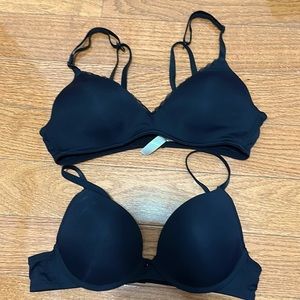 2 pack black bras